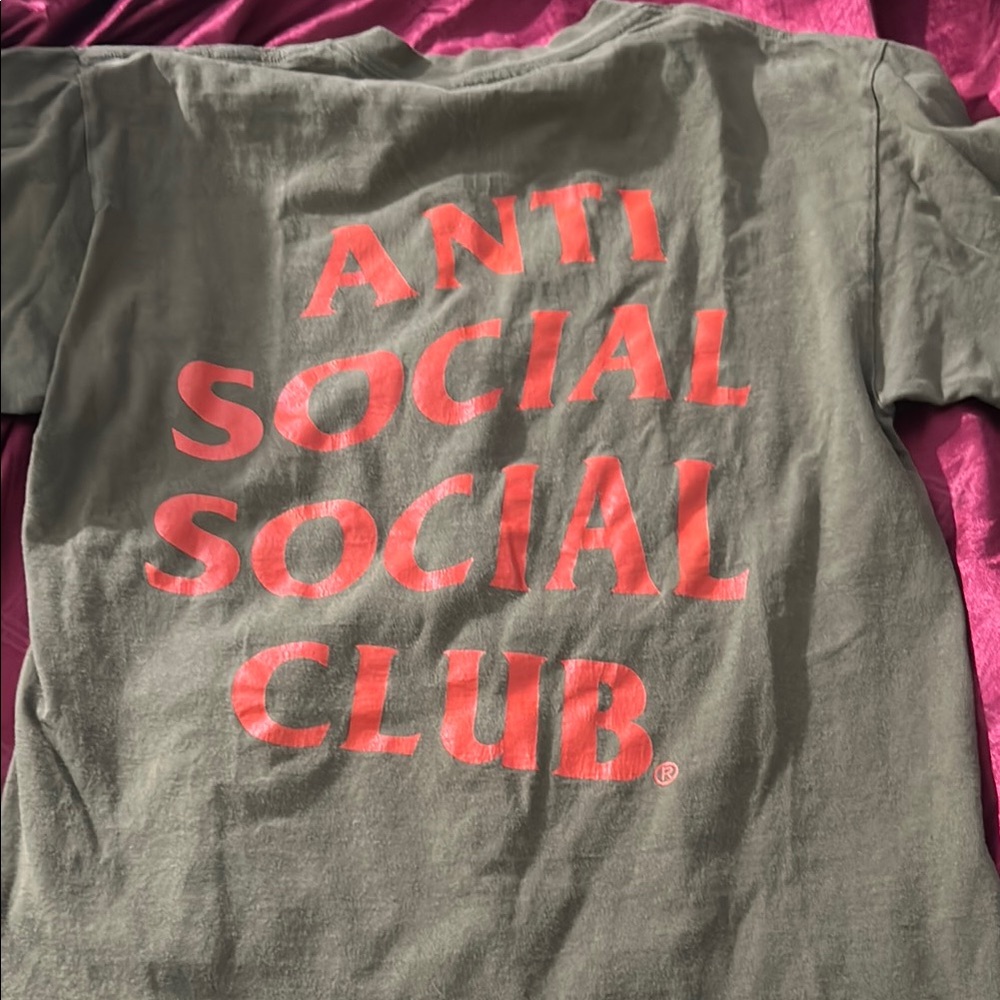 Anti Social Social Club Green and Red Short Sleeve Tee